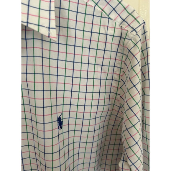Ralph Lauren Pink/Blue/Green Plaid Checked  Classic Fit  Buttonup Size M e1‎ - Picture 3 of 3